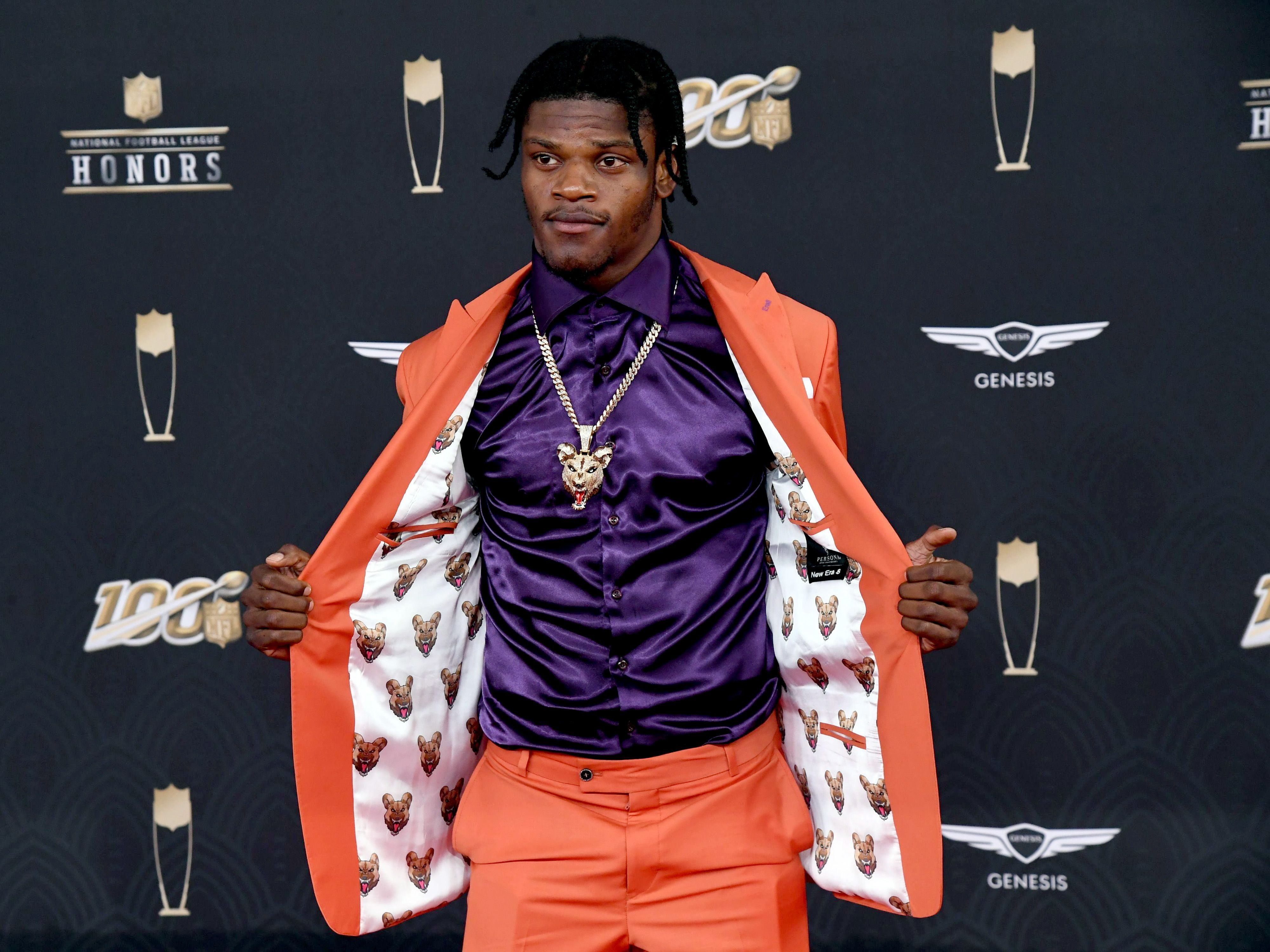 Lamar Jackson NFL Honors Red Carpet