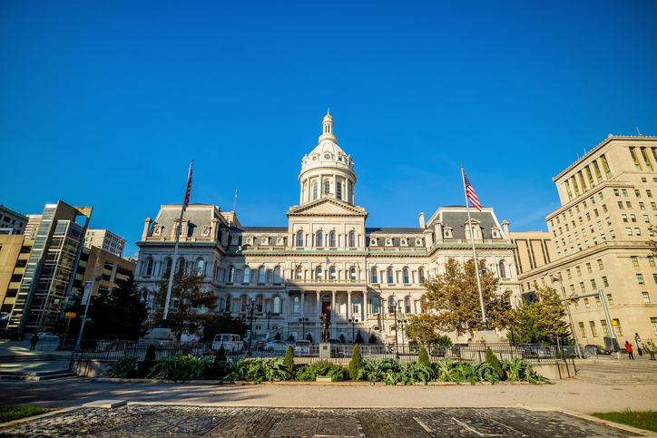 The city hall of Baltimore Maryland