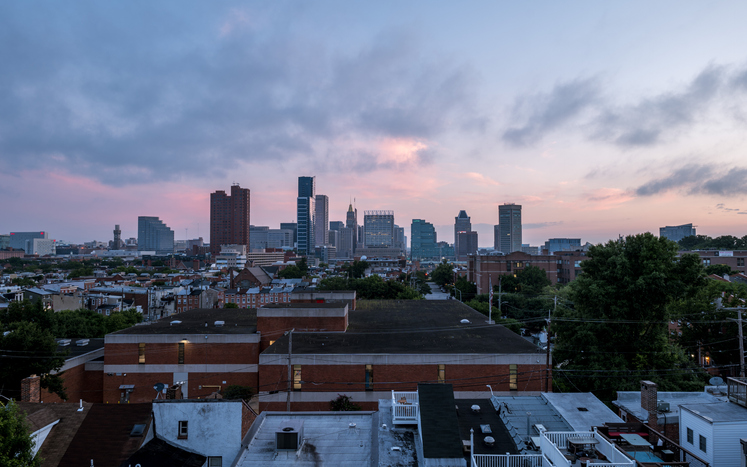 The Baltimore Skyline at Sunrise