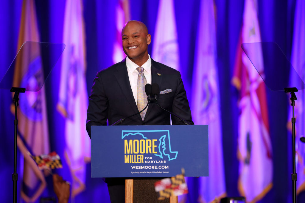 Democratic Candidate For Governor Of Maryland Wes Moore Holds Election Night Party In Baltimore