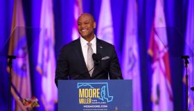 Democratic Candidate For Governor Of Maryland Wes Moore Holds Election Night Party In Baltimore