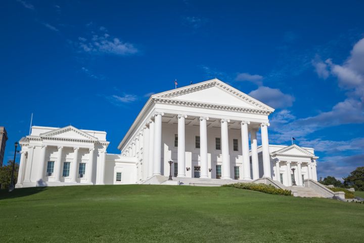 Virginia State Capitol building in Richmond Virginia