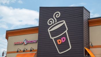 An exterior view of the Dunkin' Donuts restaurant in Muncy...