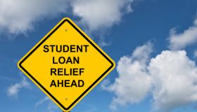 Student Loan Relief Ahead Warning Sign