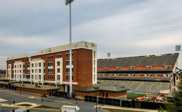 Byrd stadium, on the campus of the University of Maryland, in College Park, Maryland.