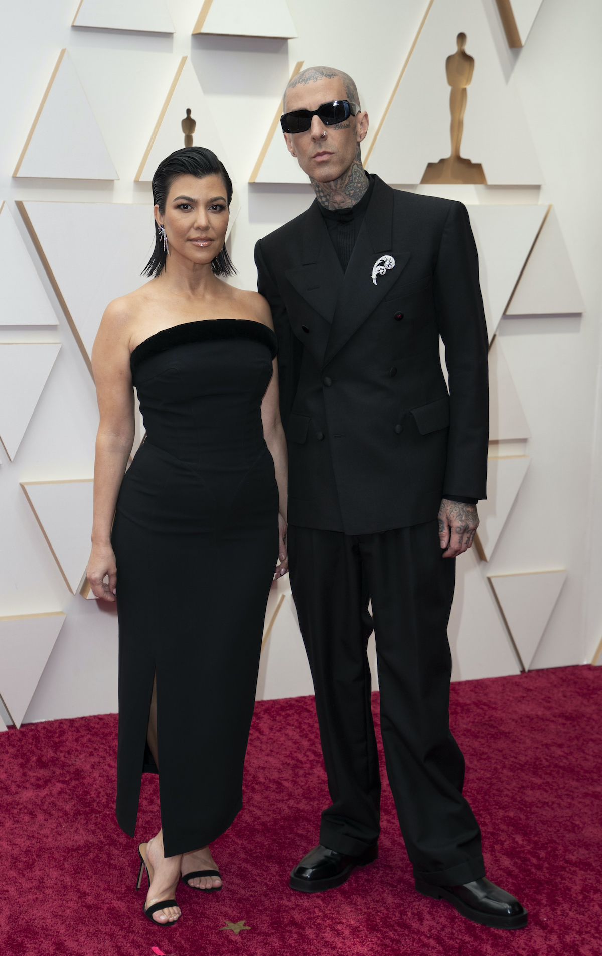 Kourtney Kardashian and Travis Barker The OSCARS red carpet arrivals