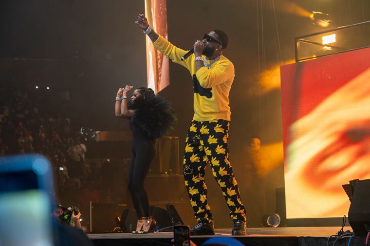 Gucci Mane & Keyshia Kaoir Davis On Stage At 92Q's Winter Fest