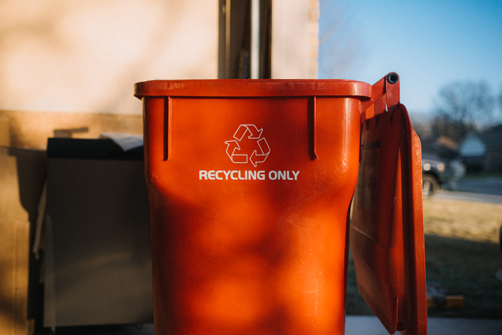 Recycling Bin in Residential Home