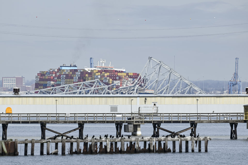 Francis Scott Key Bridge in US collapses after cargo ship collision