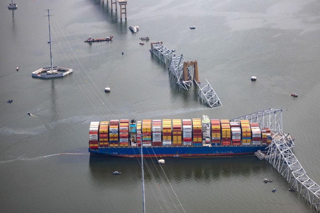 Baltimore's Francis Scott Key Bridge Collapses After Being Struck By Cargo Ship