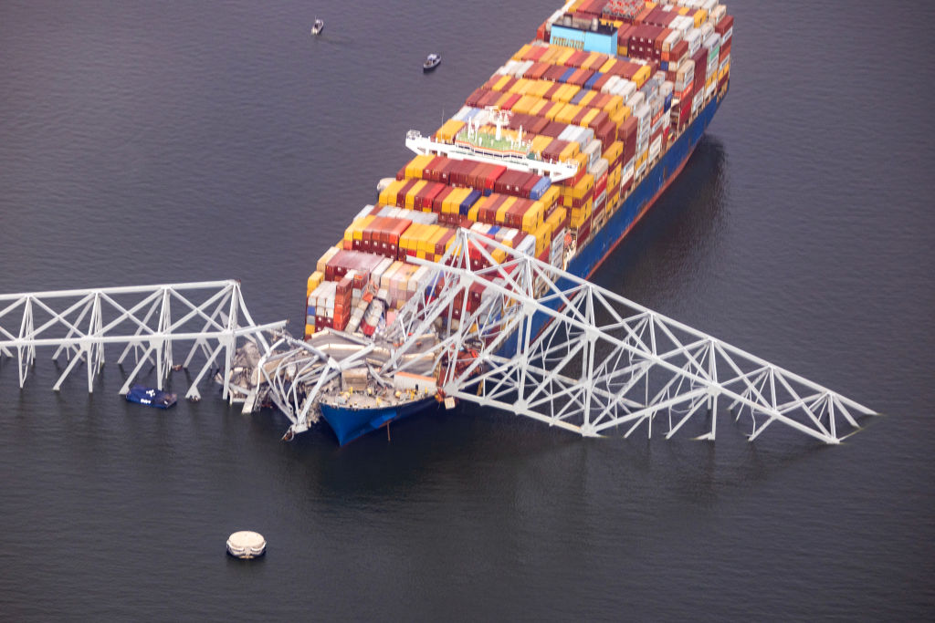 Baltimore's Francis Scott Key Bridge Collapses After Being Struck By Cargo Ship