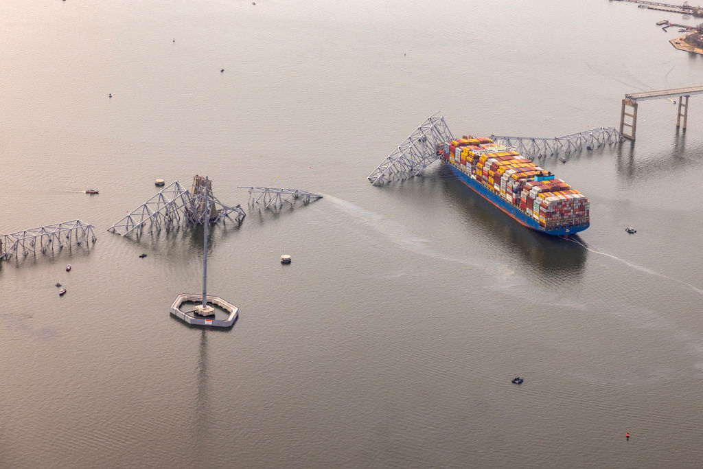 Baltimore's Francis Scott Key Bridge Collapses After Being Struck By Cargo Ship
