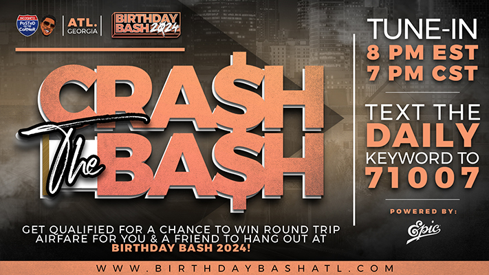 CRA$H The BA$H To Birthday Bash Flyaway Contest Graphic