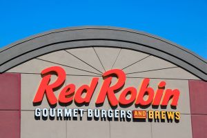 Red Robin restaurant sign and logo