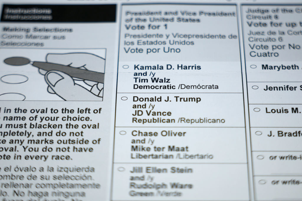 2024 Maryland Ballots For November's Presidential Election
