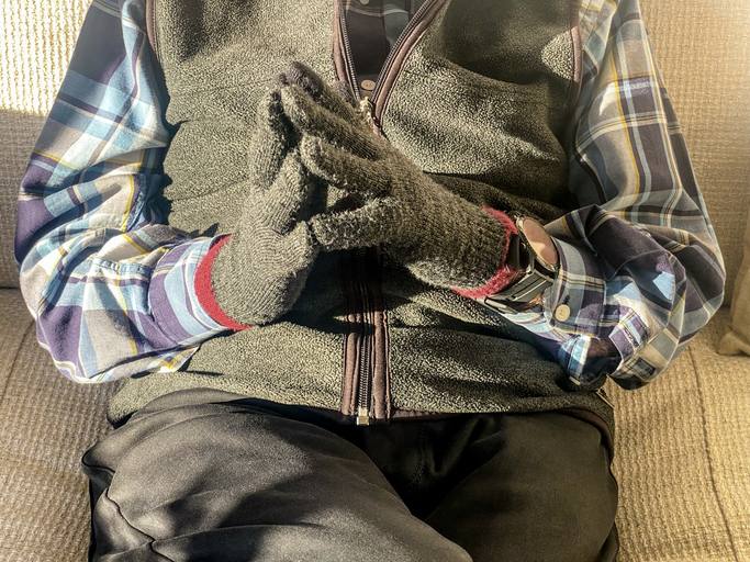 Dress warmly in hats, scarves, and mittens and by wearing layers.