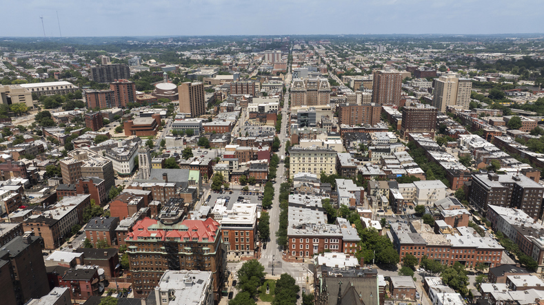 Historic Mount Vernon Neighborhood of Baltimore Maryland