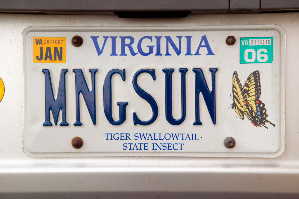 Vanity License Plate - Virginia