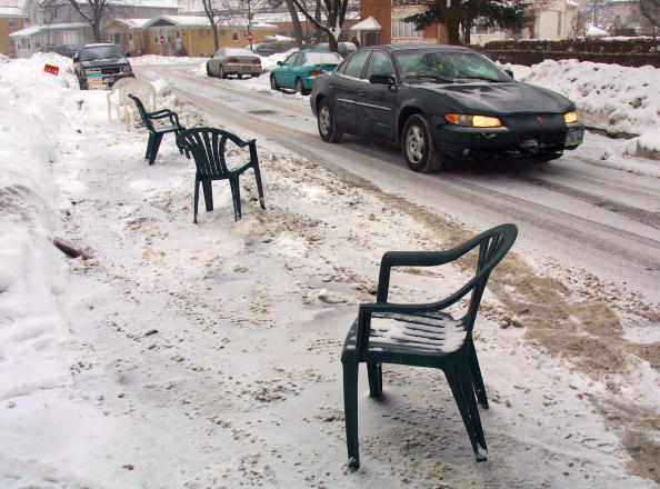 Chicago''s Traditional Bad Weather Parking Markers