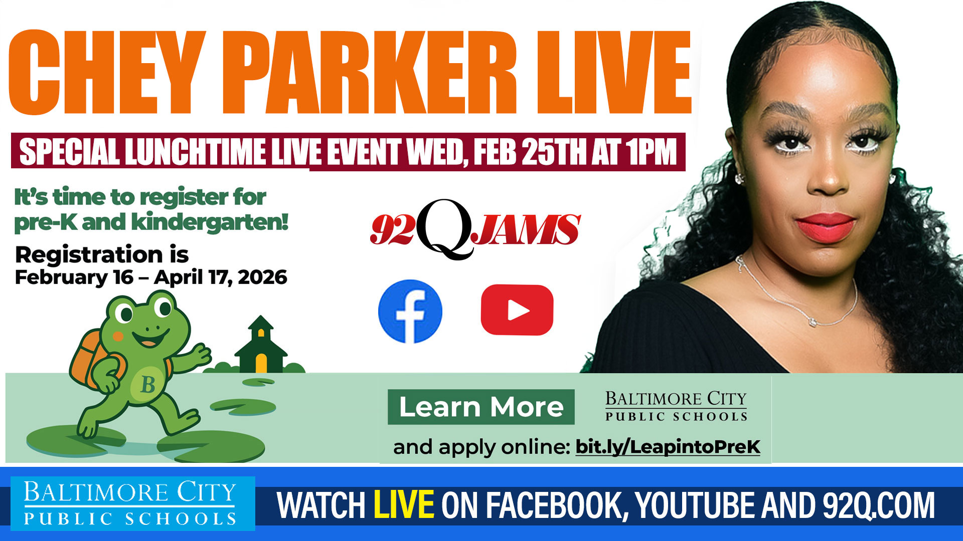 Baltimore City Public Schools Lunchtime Live with Chey Parker