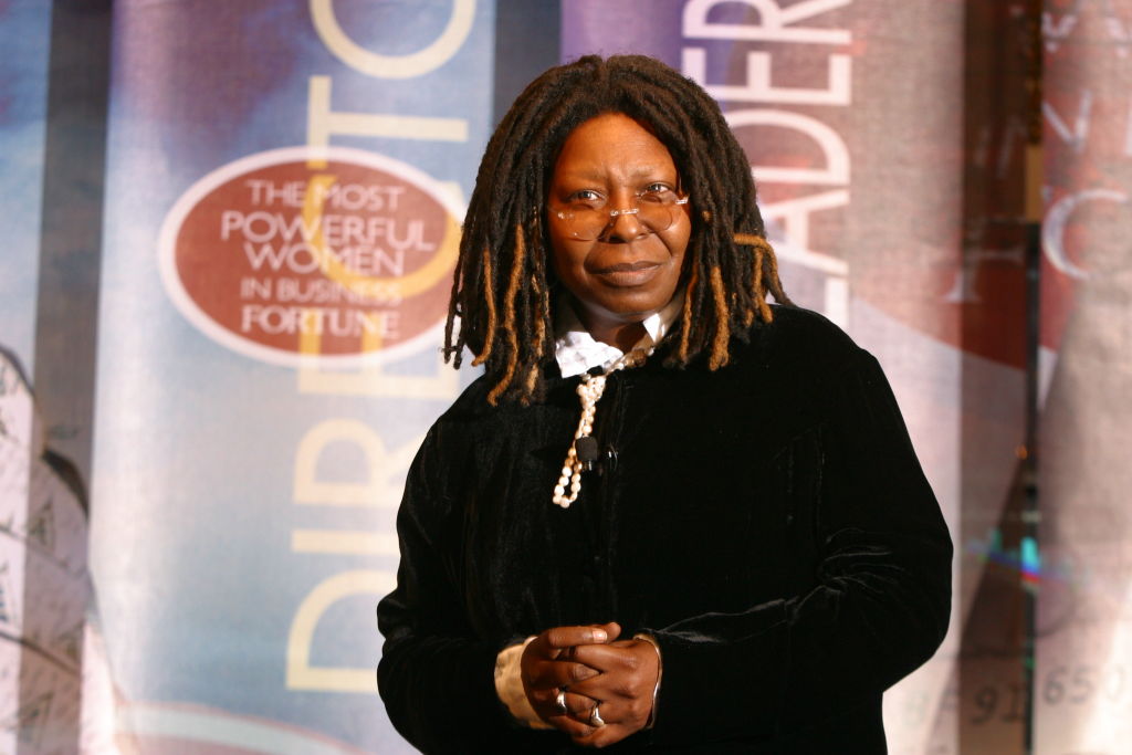 Whoopi Goldberg Chairman Whoop, Inc., addresses a business group