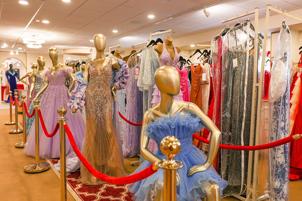 The prom dress section inside Kathy's Bridal in Wilkes-Barre on Tuesday, Sep. 9, 2025. (Photo by Jason Ardan/The Citizens' Voice via Getty Images)