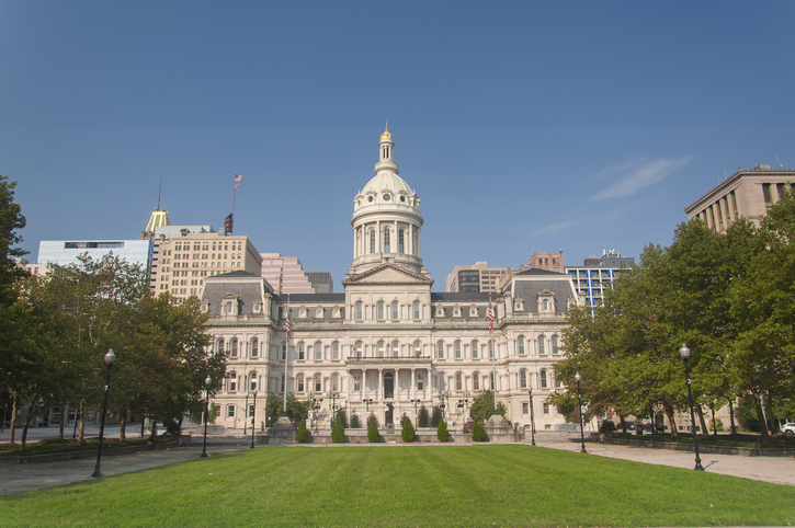Baltimore city hall in maryland