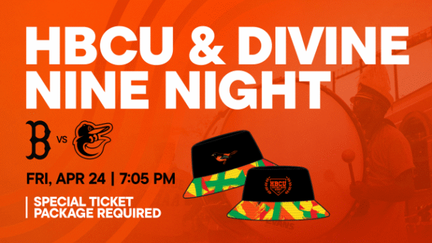 HBCU DIVINE NINE NIGHT BALTIMORE ORIOLES GRAPHIC