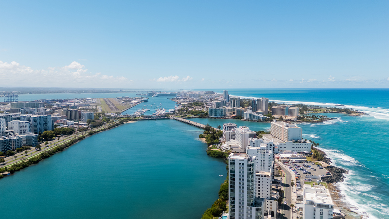 Aerial view of San Juan, Puerto Rico