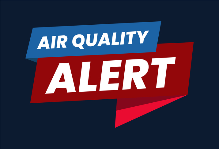 Air Quality Alert Sign, Banner, Template, Vector