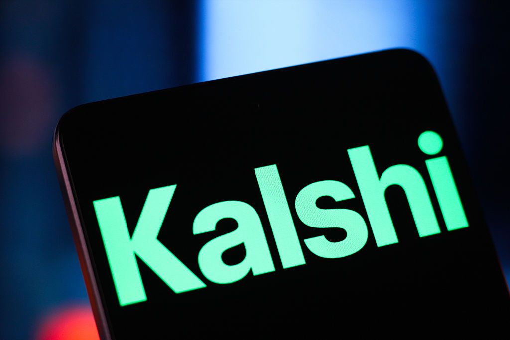In this photo illustration, the Kalshi logo is seen