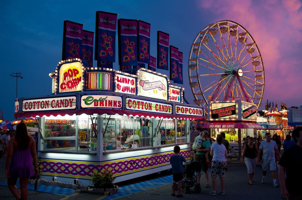 Amusement park rides at the Maryland State Fair, Timonium MD